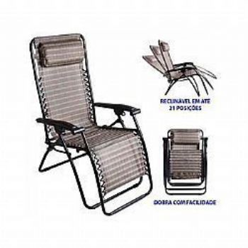Cadeira Espreguiçadeira Sevilha Reclinável 21 Posições, Jardins, Piscina, Praia - Mor